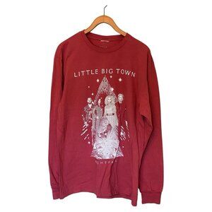 Little Big Town Red Long Sleeve T-Shirt Unisex L Nightfall Tour Music Band